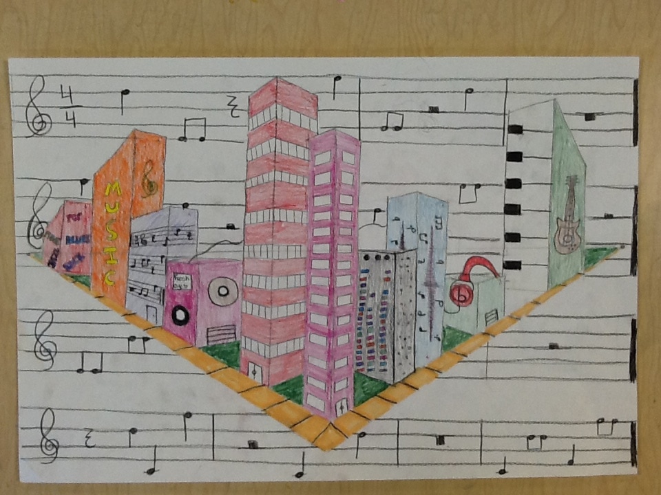 Create Art With Mrs. P!: 8th Grade 2-Point Perspective Dream Tree Houses